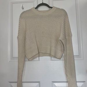 Cream Urban Outfitters Cropped Sweater